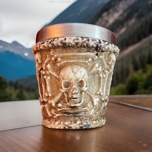 Ebros Ossuary Macabre Morphing Skulls & Skeleton Bones 3D Shot Glasses Man Cave